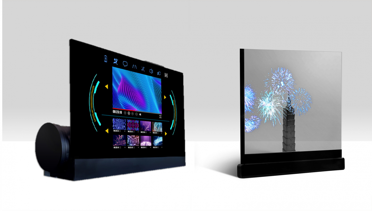 可捲式、折疊性、高透明